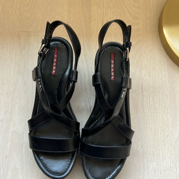 Prada sport black platform sandals size 9. Strap is broken. See photos - Picture 1 of 9